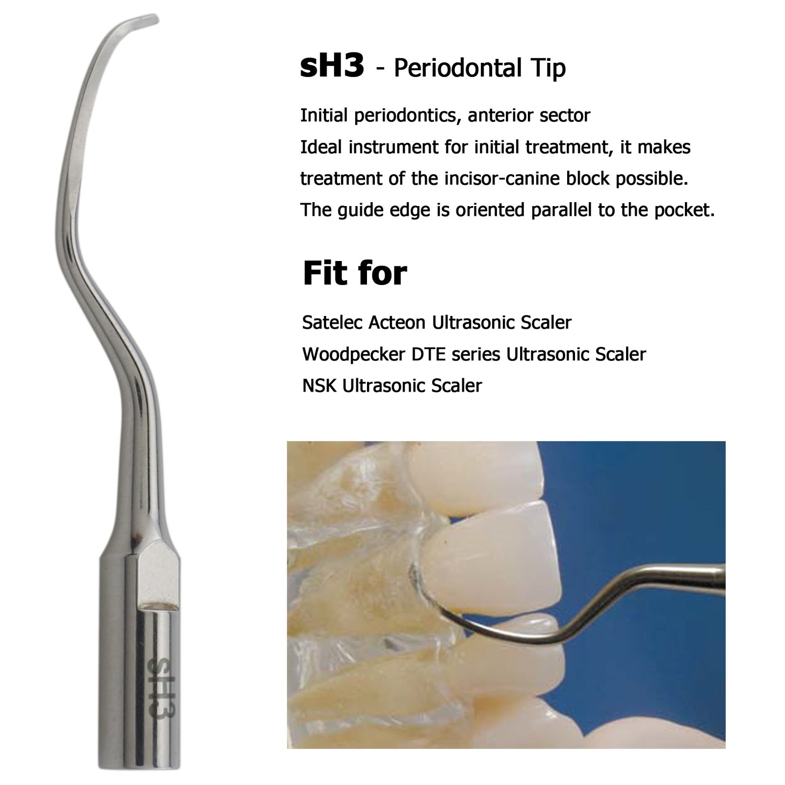 Dental ACTEON NEWTRON P5 XS Ultrasonic Scaler Handpiece Satelec Piezo Tips H3 1S