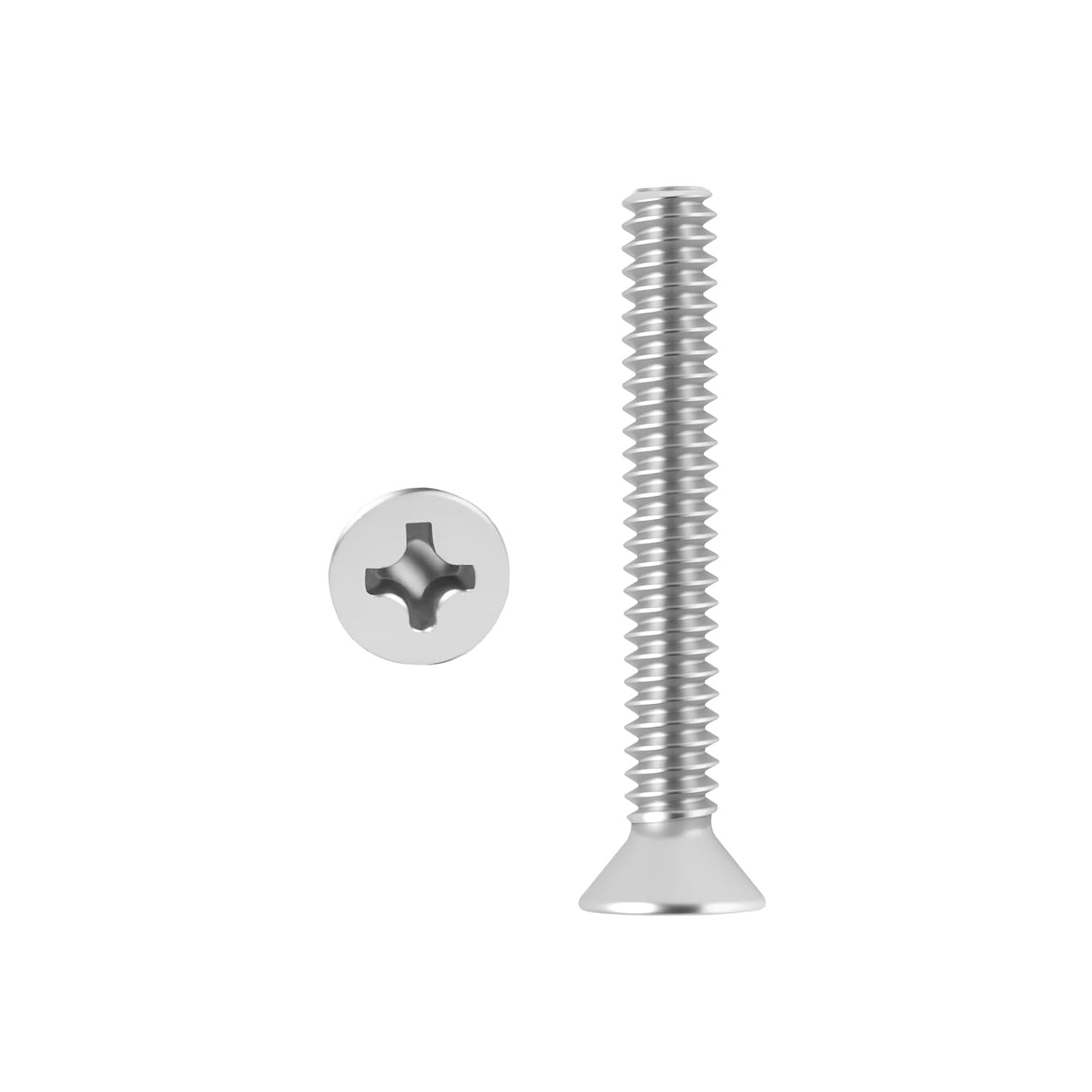 304 Stainless Steel Machine Screws,50Pcs #6-32X1 Extra Long Outlet Screws Machin