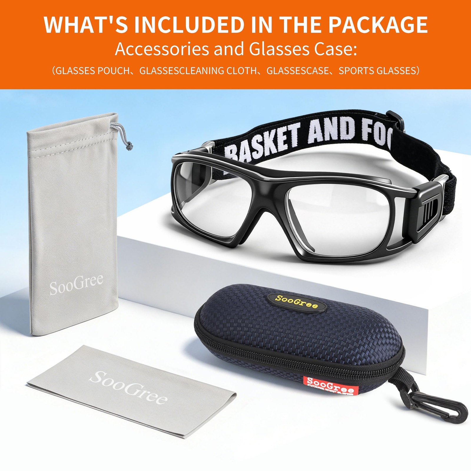 Sport Glasses Shock Collision Anti Fog for Men Women – Basketball Football