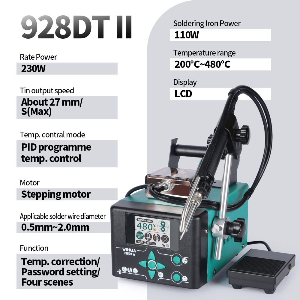 YIHUA 928DT II 230W Digital Auto Solder Feeding Soldering Station