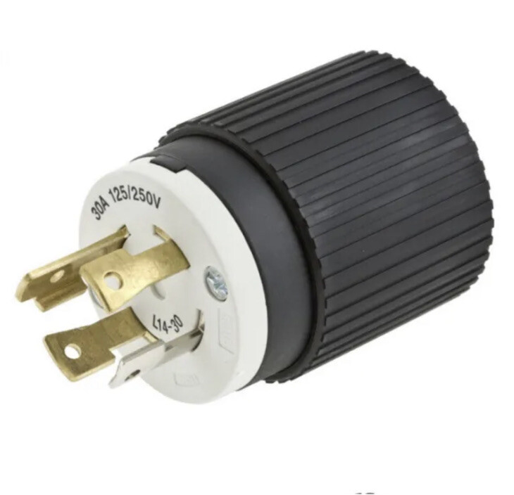 3 Pack NEMA INDUSTRIAL GRADE Locking Plug 20A 125/250V (NEMA L14-20P)