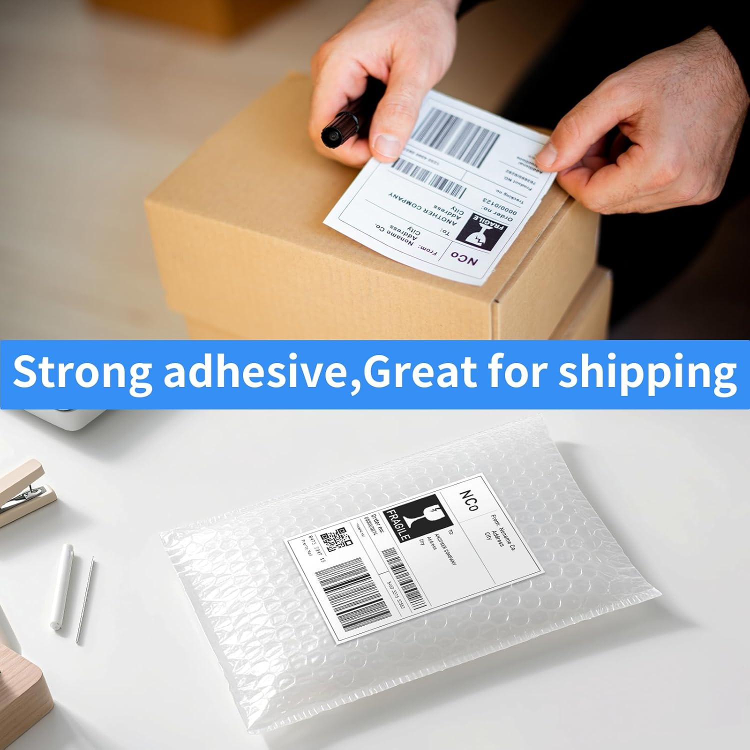 RONGTA 4X6 Thermal Labels, Fanfold Shipping Label Compatible with Thermal Printe