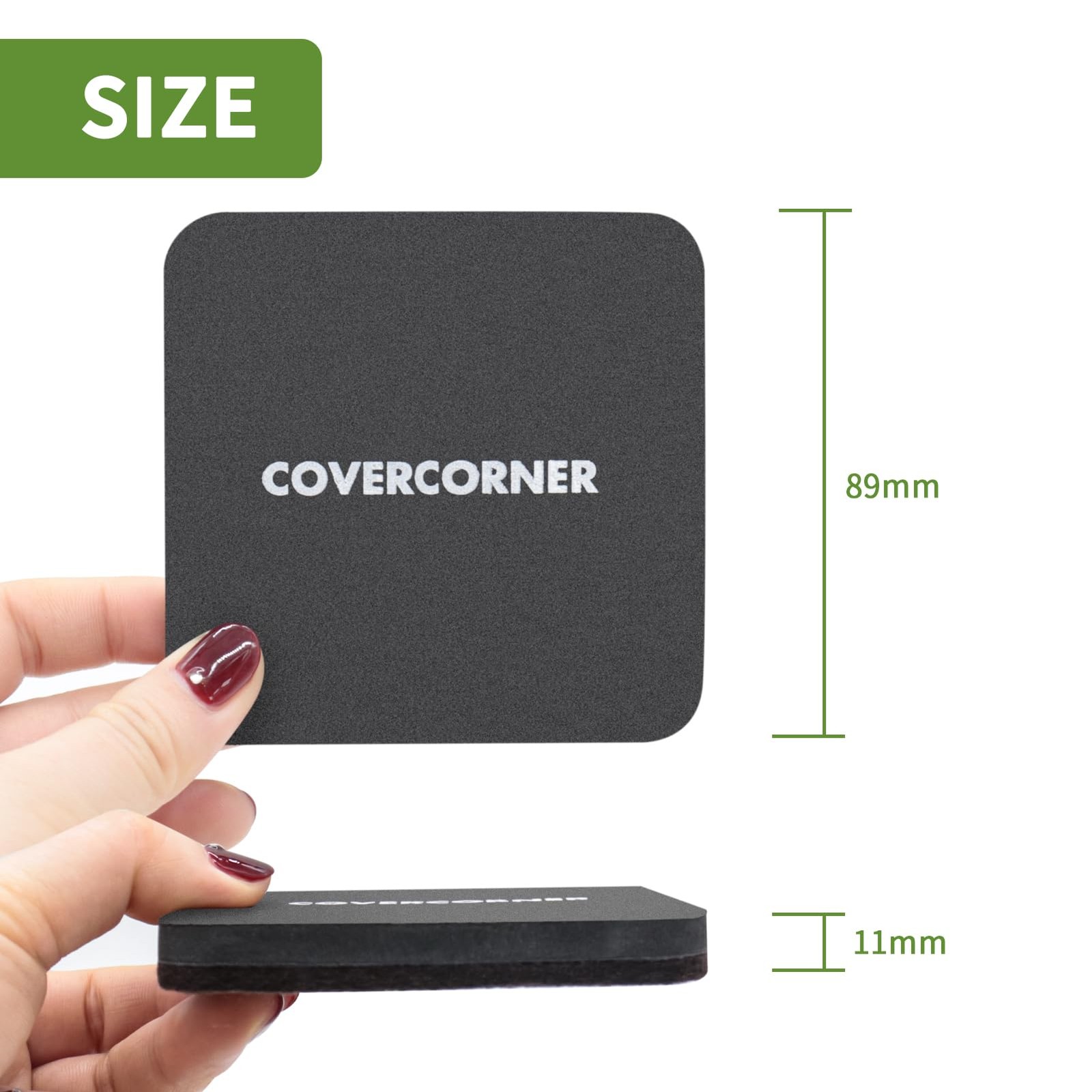 COVERCORNER Felt Furniture Sliders for 8 PCS 3 1/2» Brown, Brown+black