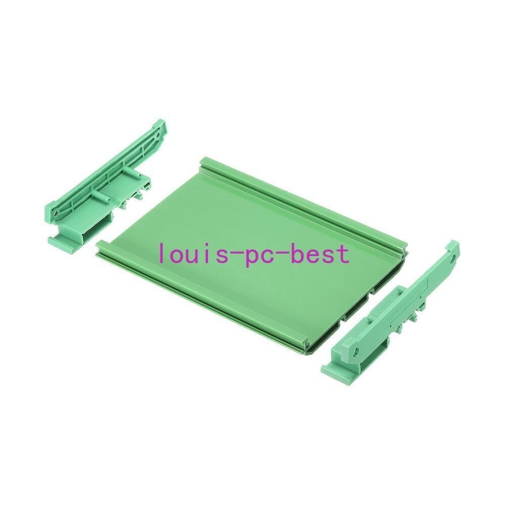 PCB DIN Rail Mount Carrier, Circuit Board Mounting Holder 100x160mm Green