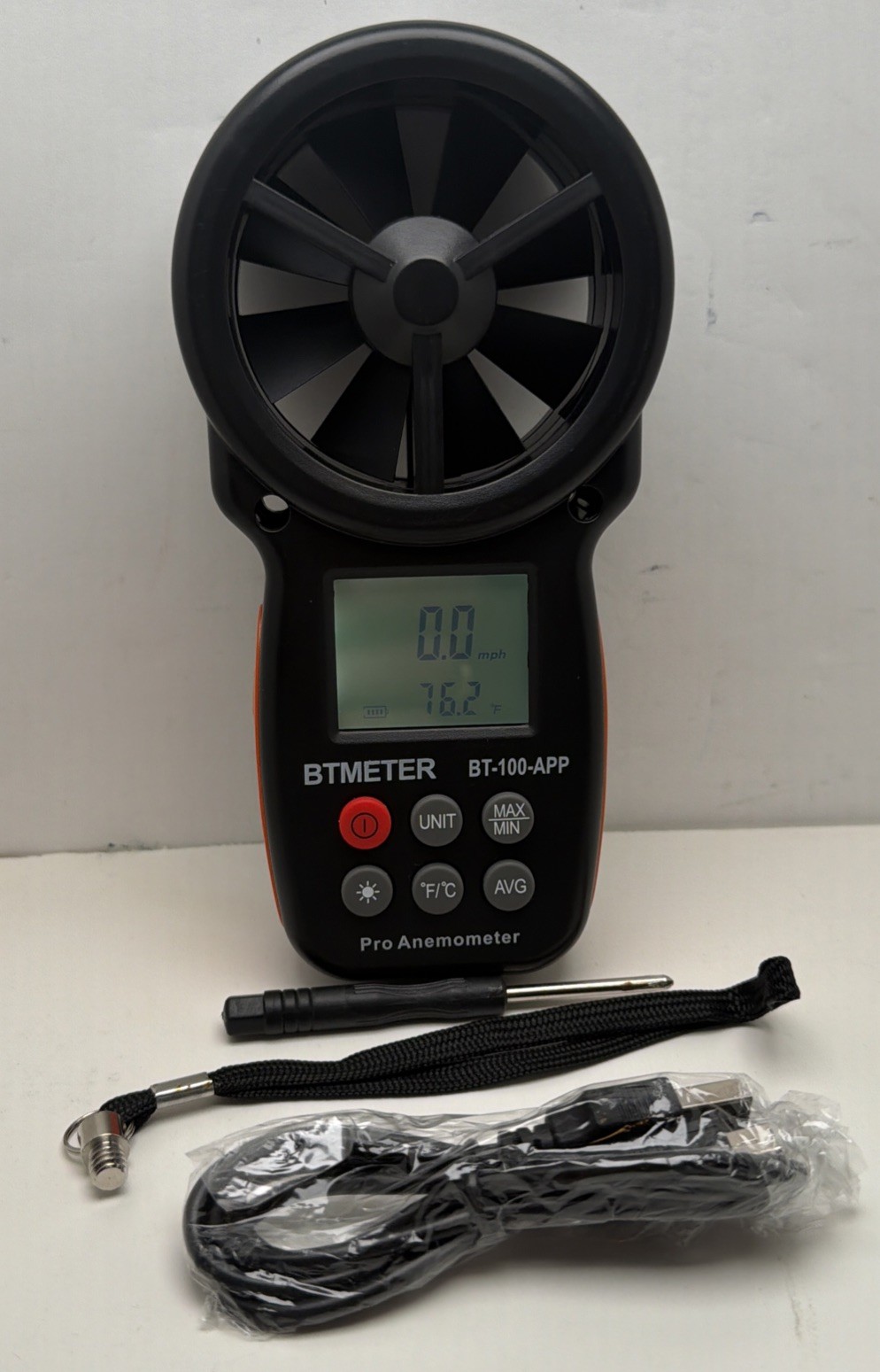 BTMETER BT-100 Digital Anemometer Air Meter Wind Chill Wind Speed Gauge: 5A1