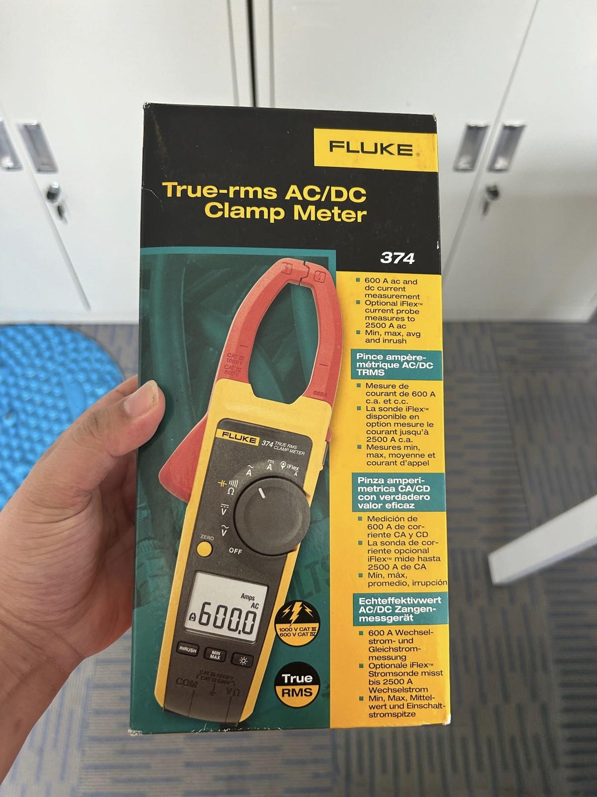 Fluke 374 FC 600A AC/DC TRMS Wireless Clamp Meter New