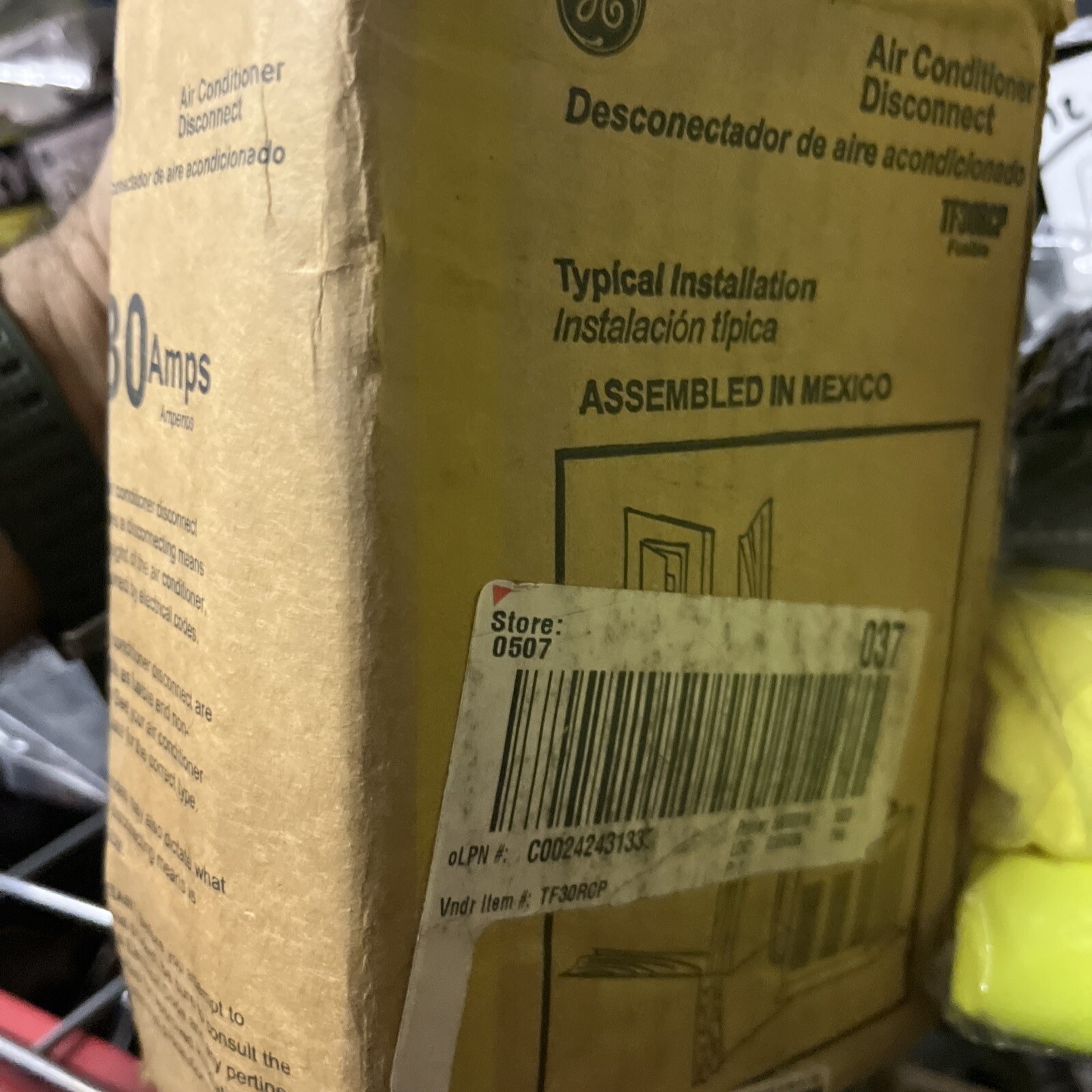 GE AC Disconnect Outdoor Switch 30A 120/240V TF30RCP