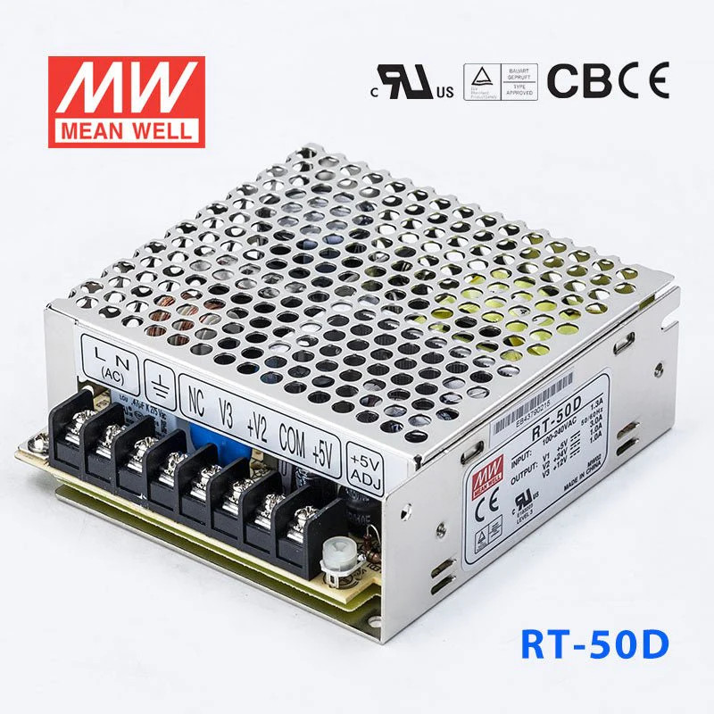 MEAN WELL RT-50D Power Supply – USA Stock