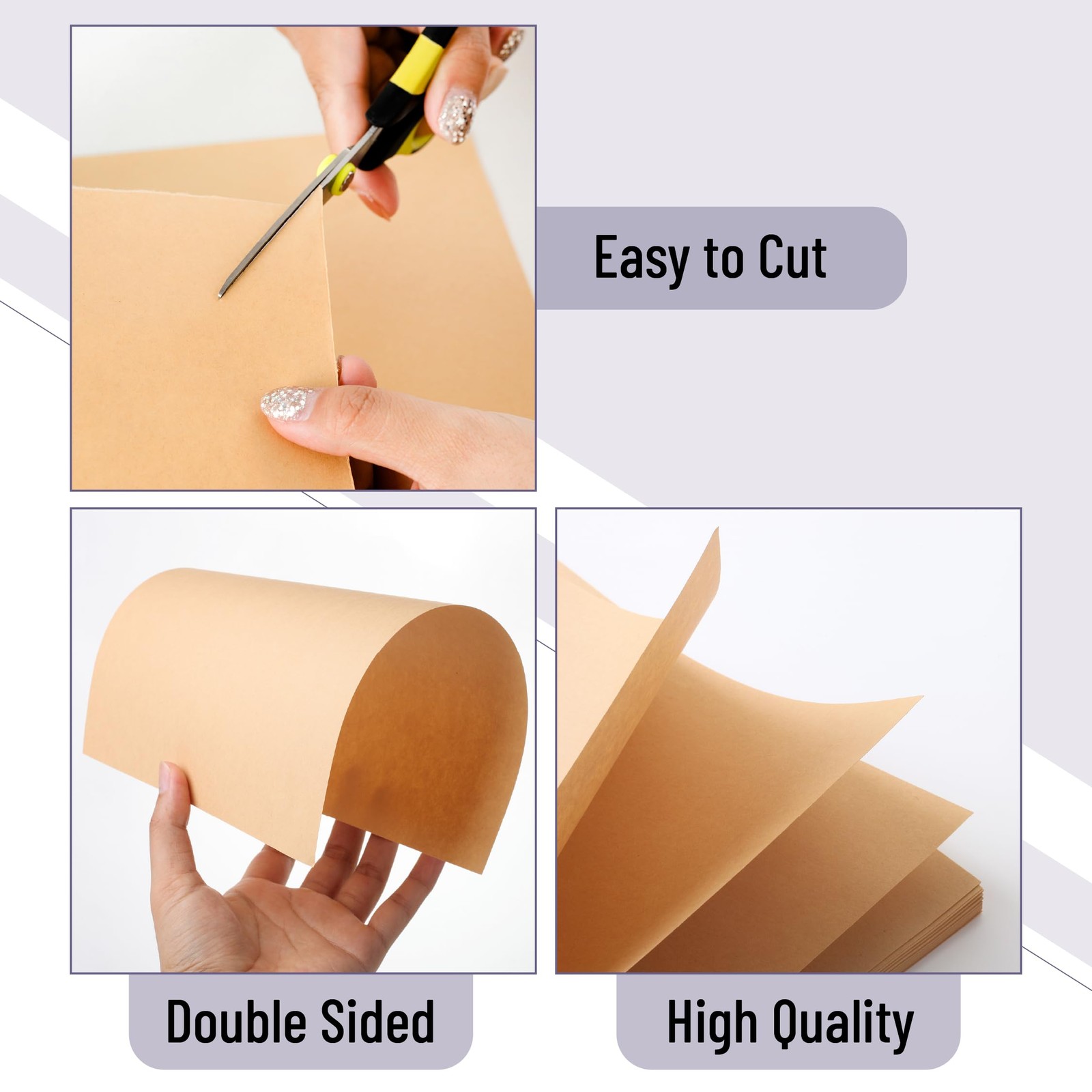 60 Sheets Brown Kraft Cardstock 8.5×11 Inch Printer Paper for Invitations Crafts