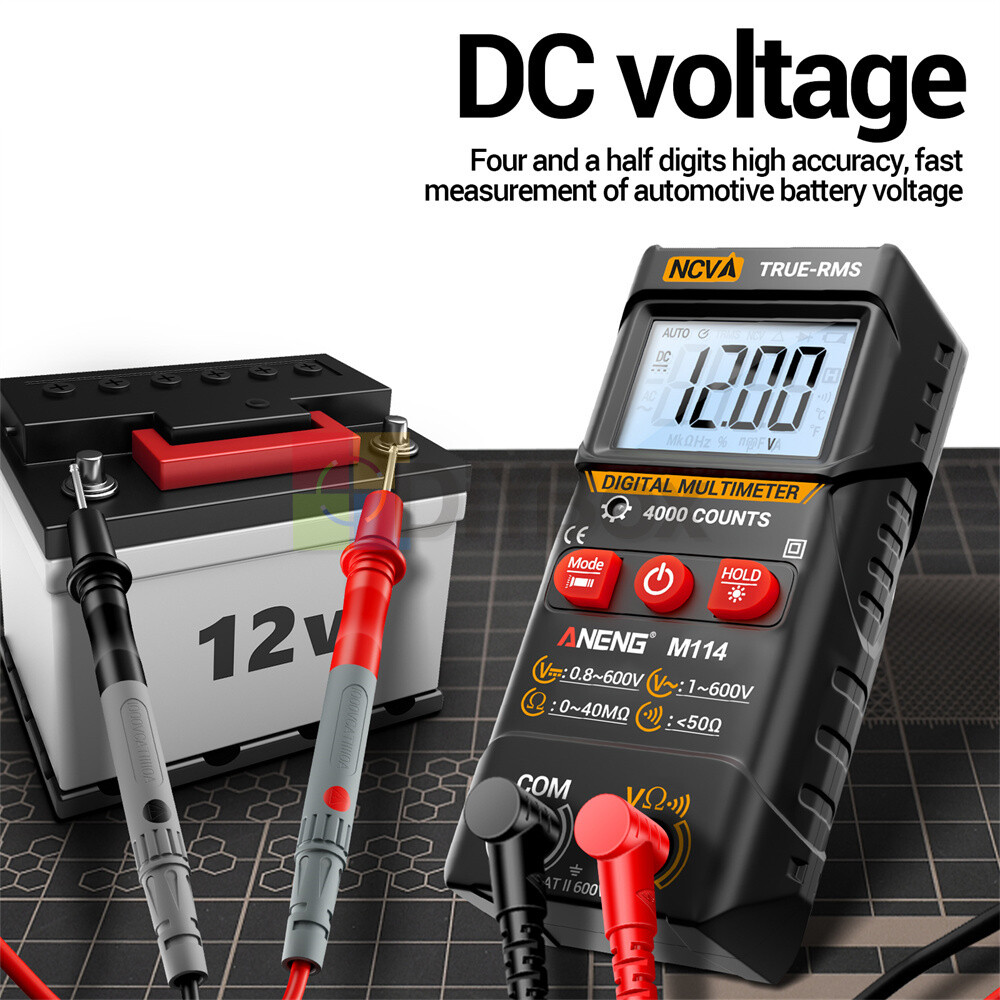 ANENG M114 M115 Automatic Voltmeter AC/DC Ohm NCV Digital Multimeter 4000 Counts