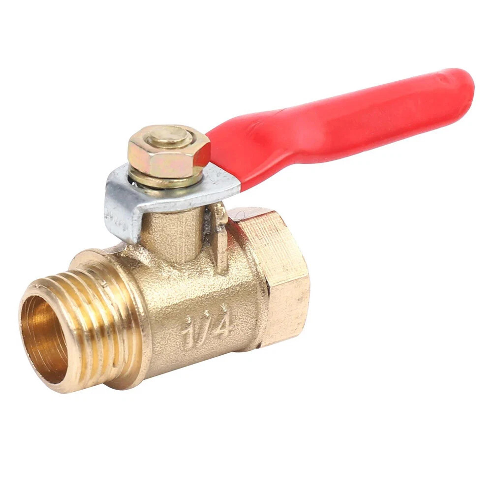4PCS 1/4″ Male Female NPT Brass Ball Valve Water Air Tank Drain Shut Off USA