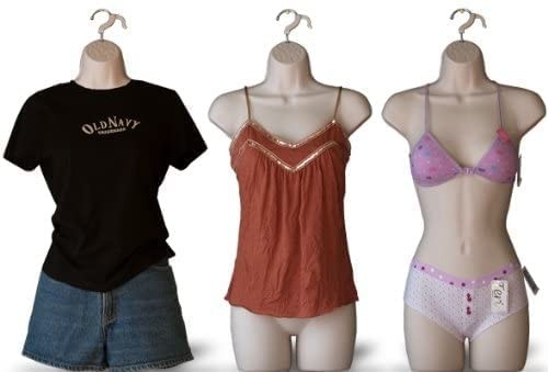 Lightweight Stackable Flesh Mannequin Clothing Form for Display and Storage