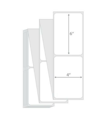 4000 4X6 FANFOLD DIRECT THERMAL SHIPPING LABELS 2 STACKS 2000 LABELS PER STACK