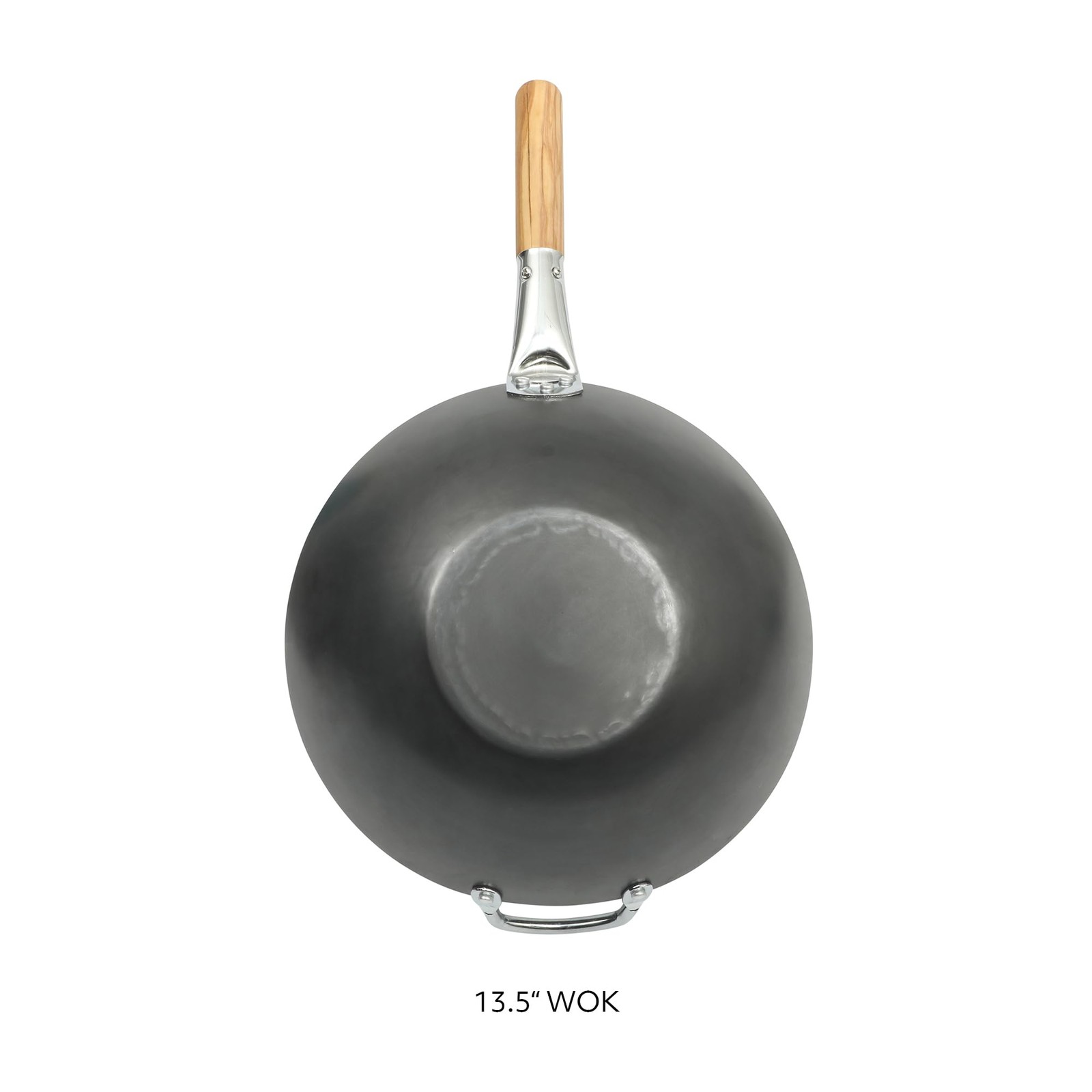 Sur La Table Kitchen Essentials Quick Fire 13.5 Carbon Steel Flat Bottom Wok