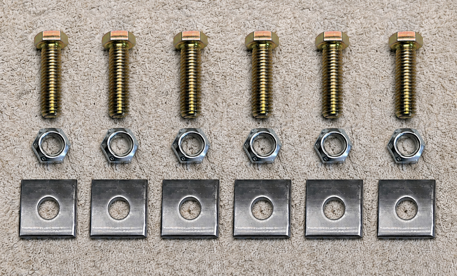 (6) New Idea 4210 Hay Tedder Tine Washer Plate Bolt Kit R18030627 USA Made