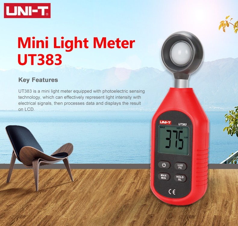 UNI-T Digital illuminance Light Meter Lux meter Photometer 0~199,900Lux Fc Test