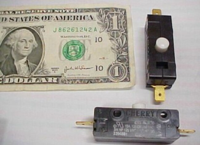 10 Cherry Micro Switches Microswitch 15A 3/4 HP 125V 0E1324EC Normally Closed