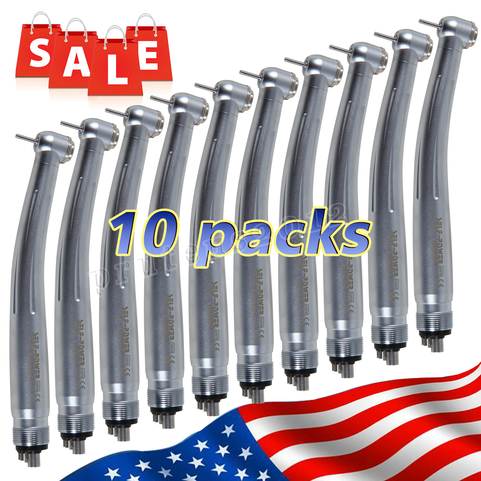 10 * Dental 4 Hole High speed Handpiece Turbina NSK Style Standard Head STNABM