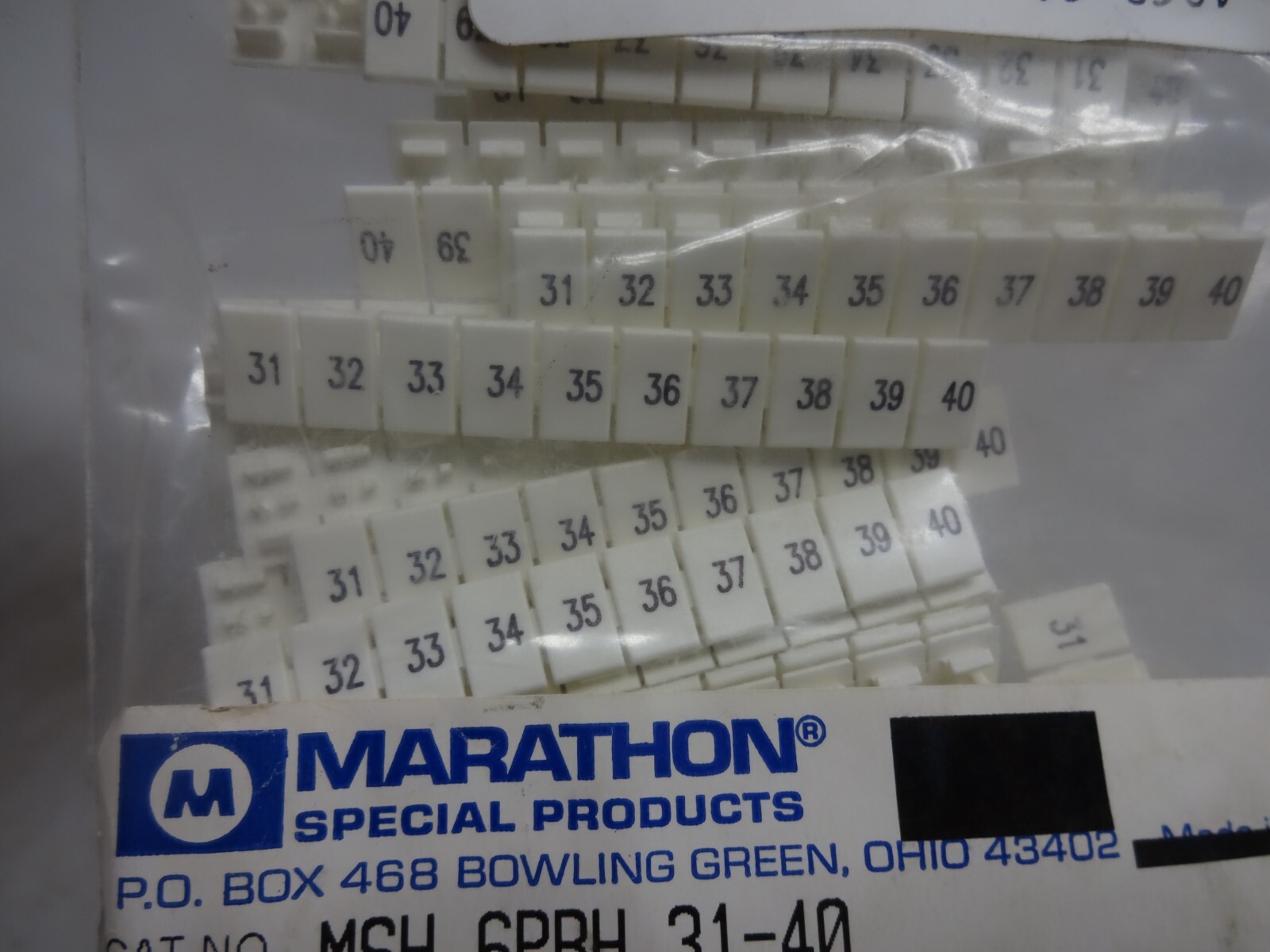 Wire Markers Marathon 31-40 MSH 6PBH 31-40 Lot of 100