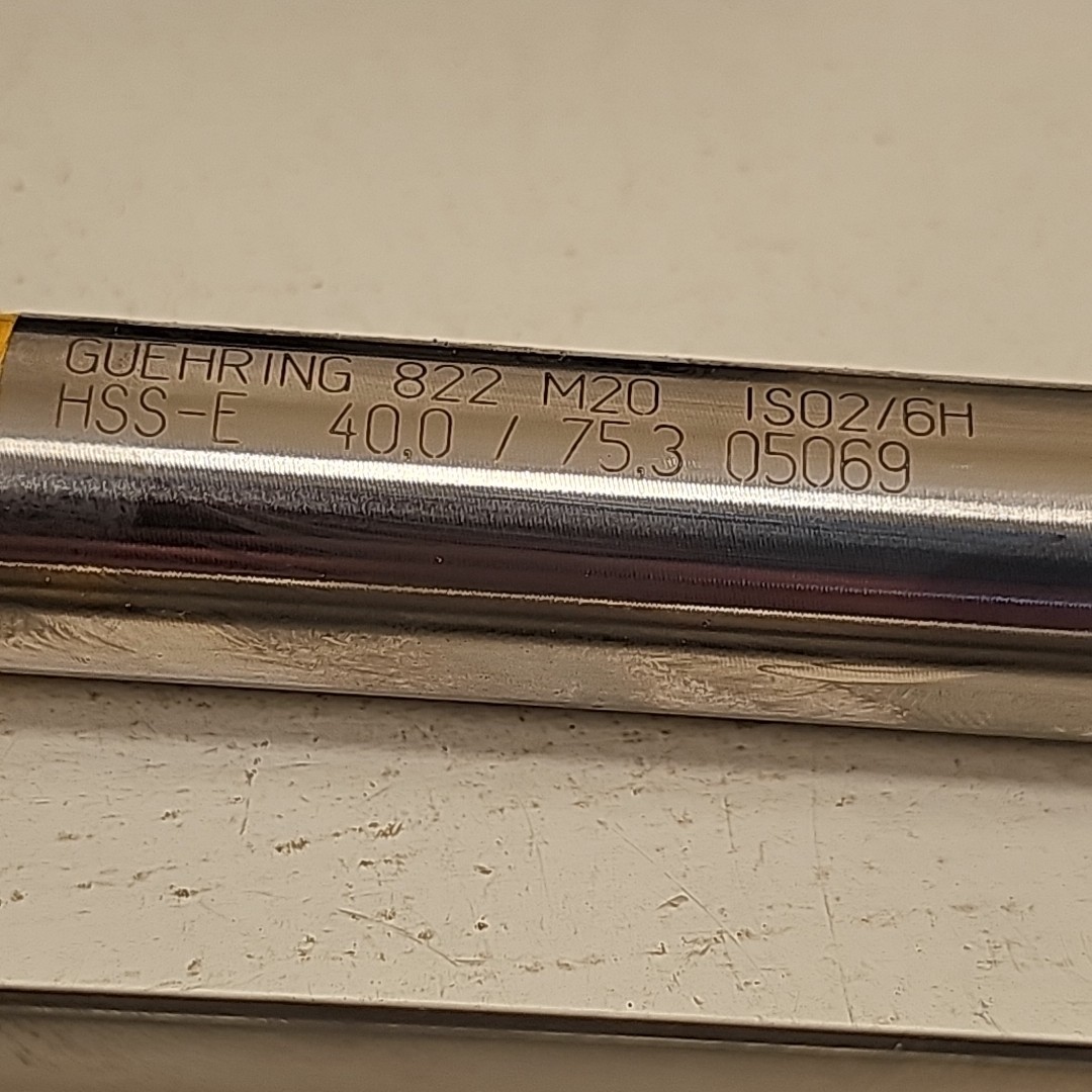 NEW Lot Of 2 Guhring 822-20,000 GELBRING C M20 ISO2/6H HSS-E DIN 375