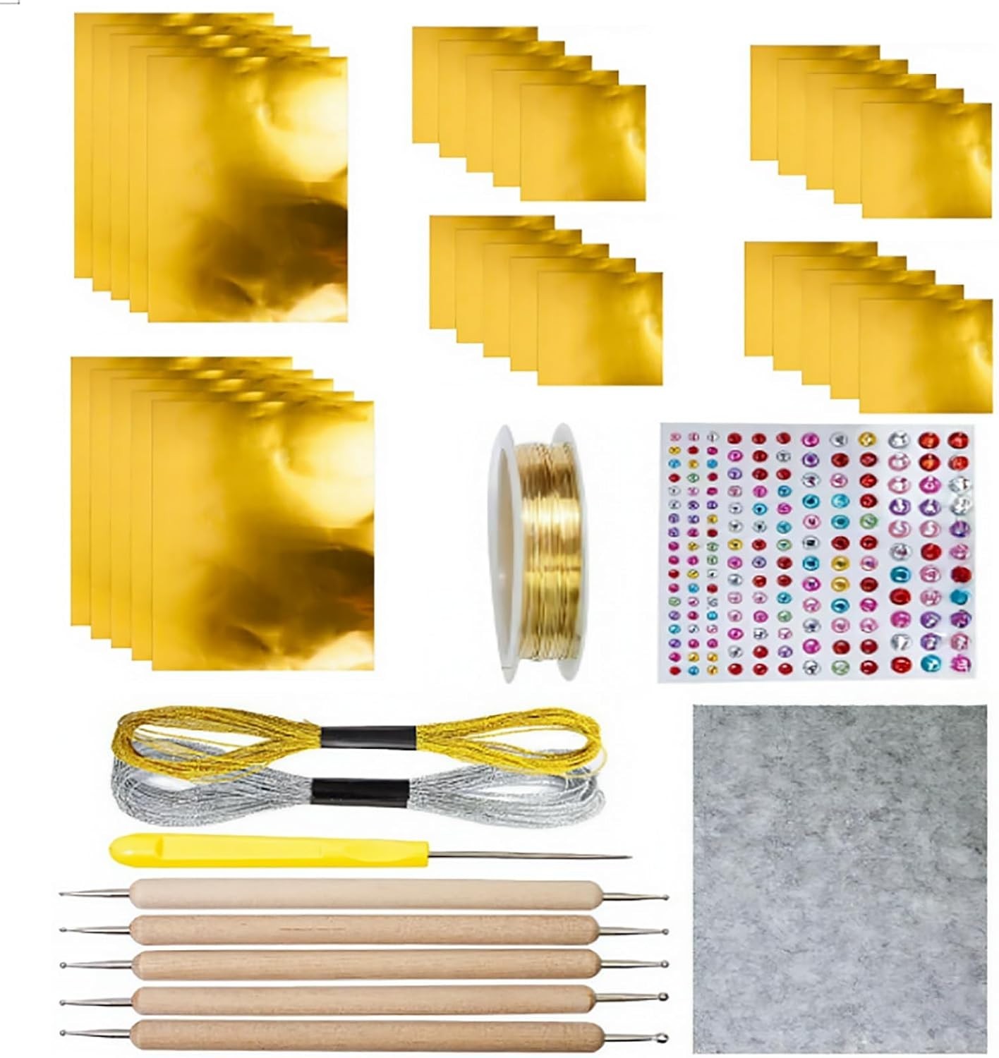 Metal Embossing Foil Sheets Kit – 30 Sheets for Artistic Decorations & Gifting