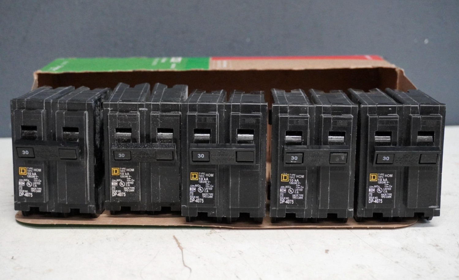 Square D Homeline 30 Amp 2-Pole Circuit Breaker(HOM230CP) 5 Pack