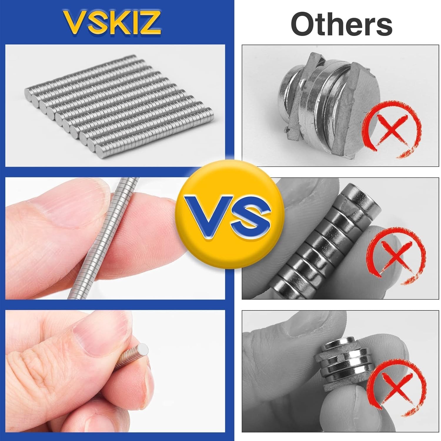 200P Small Neodymium Magnets, 4x2mm Round Multi-Use, Perfect for Crafts & Office