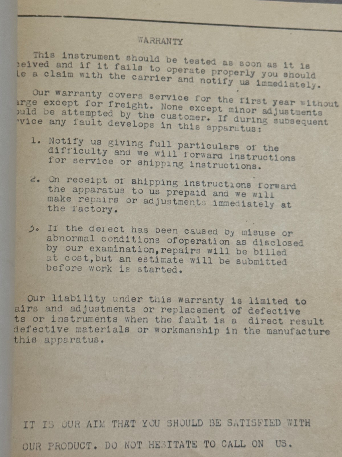 Very Early HP 200B Vacuum Tube Audio Oscillator Instructions Manual Only 1940s