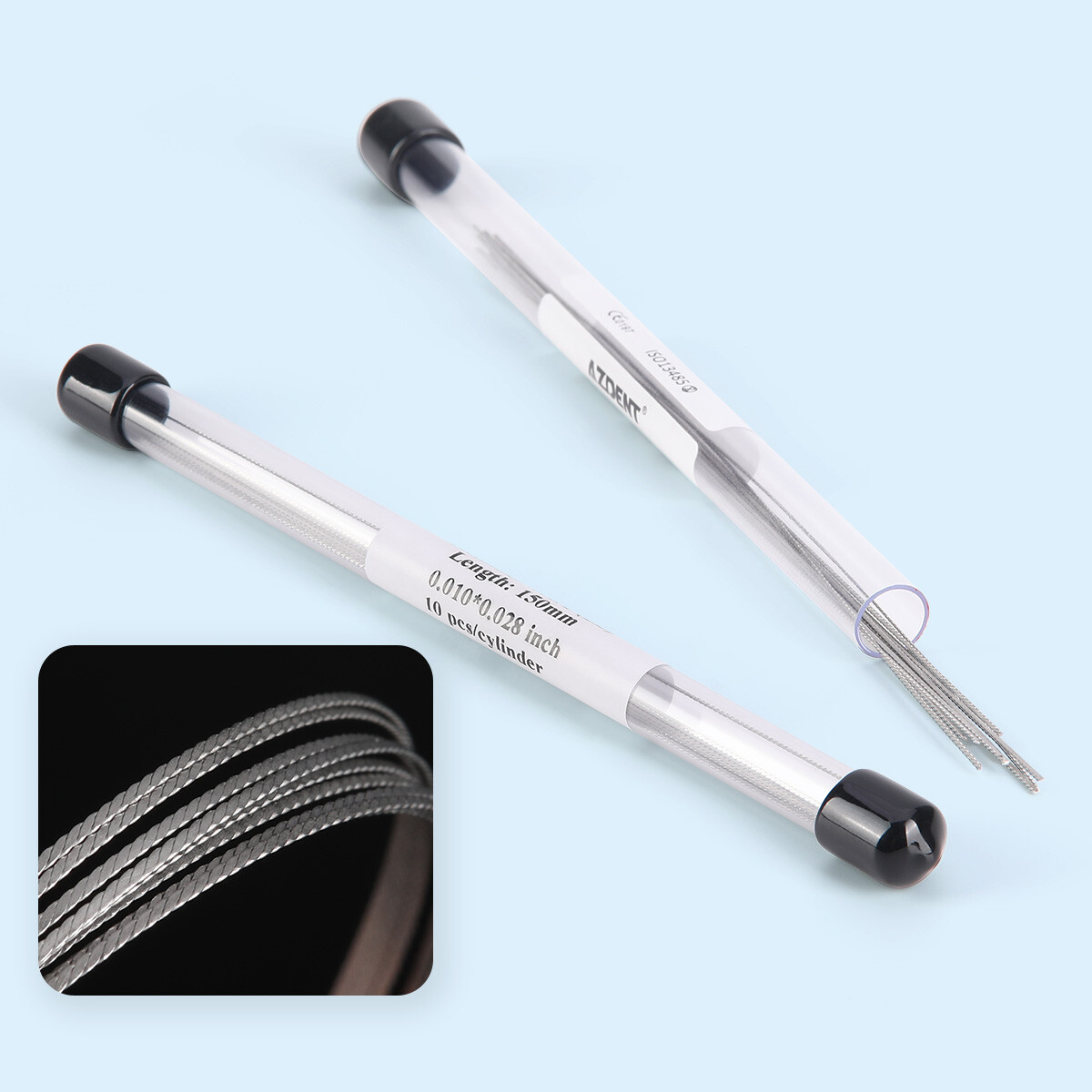 AZDENT Dental Orthodontic Lingual Retainer Wire Flat Straight Twist Wires