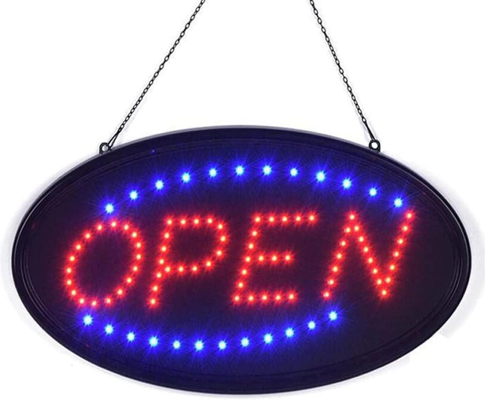 OPEN Business Sign Animated Motion Ultra Bright Store LED Neon Light with ON/OFF