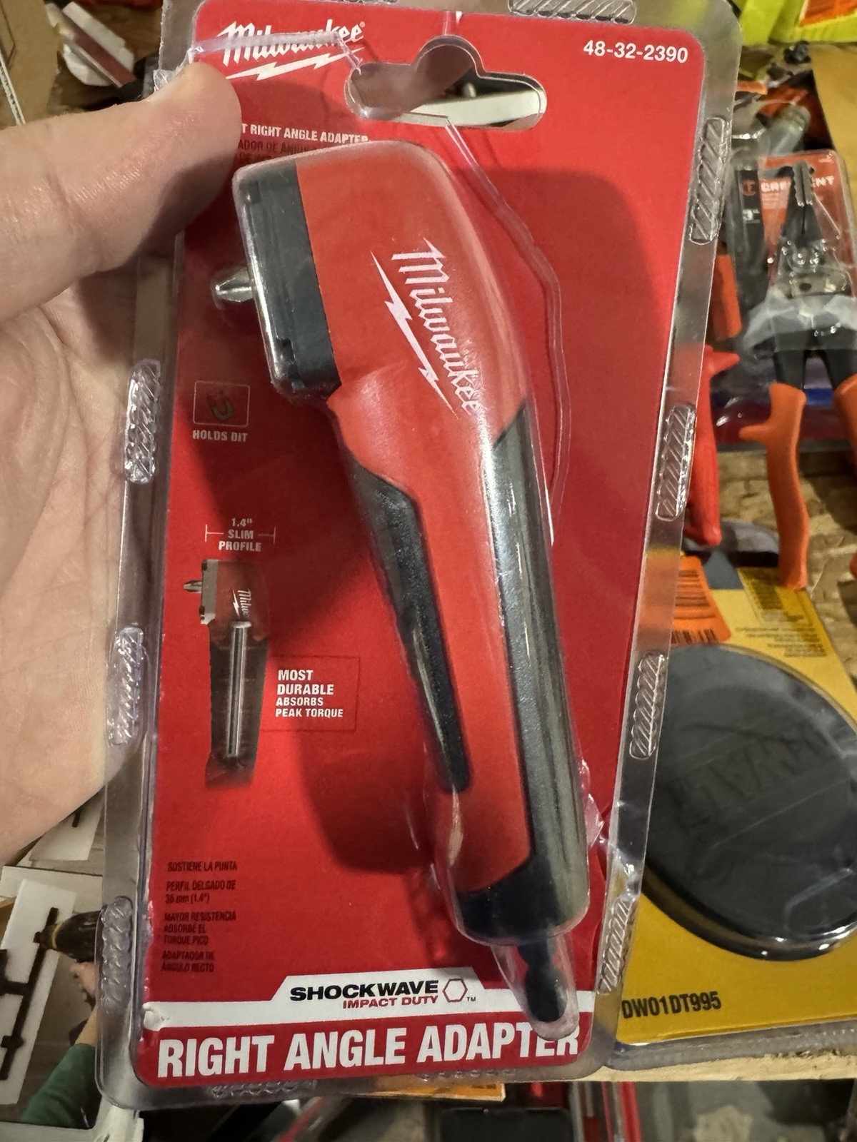 Milwaukee Shockwave 48-32-2390 Right Angle Adapter – Red