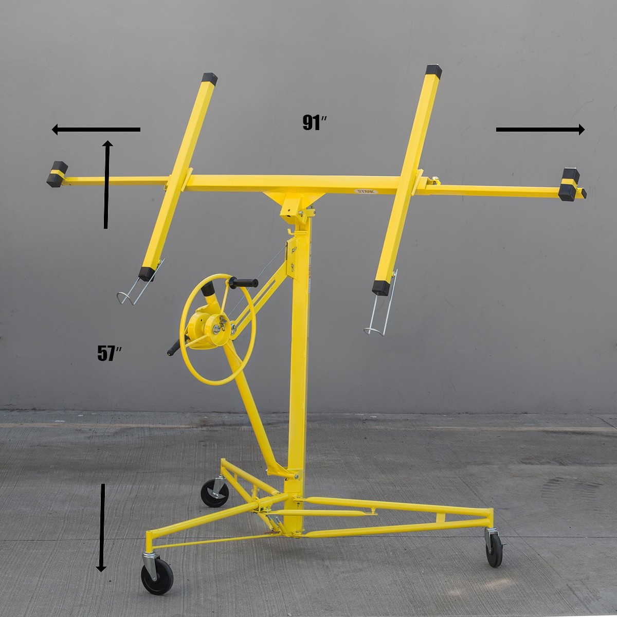 Stark USA 16′ ft Drywall Lift Rolling Lift Up Panel Hoist 150Lbs Caster Wheels
