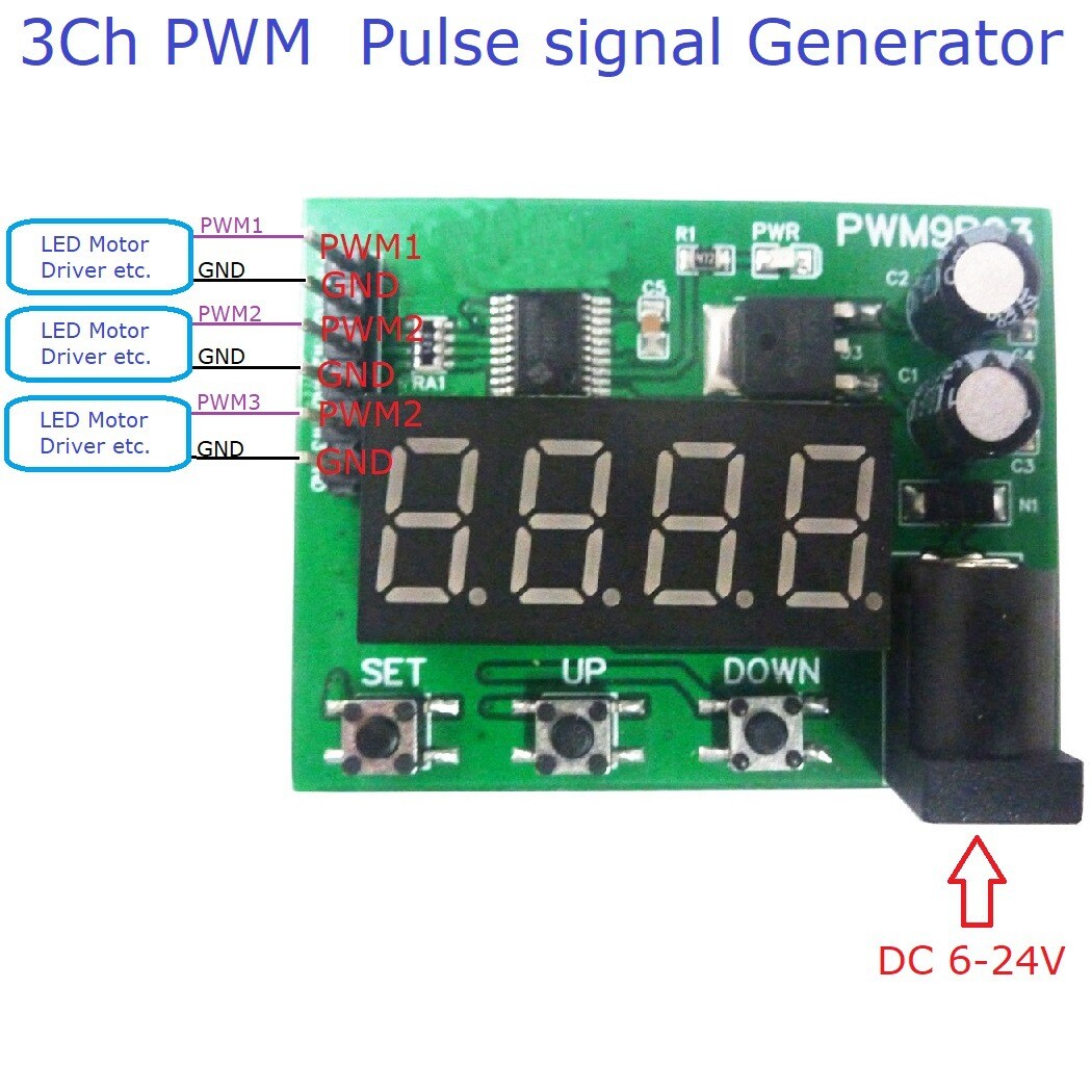 20HZ-1MHZ Adjustable PWM 5V TTL Level Square Wave Pulse Signal Generator