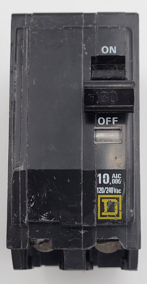Square D QO230 30 A 2-Pole Plug-On 120/240V Circuit Breaker Type QO USED