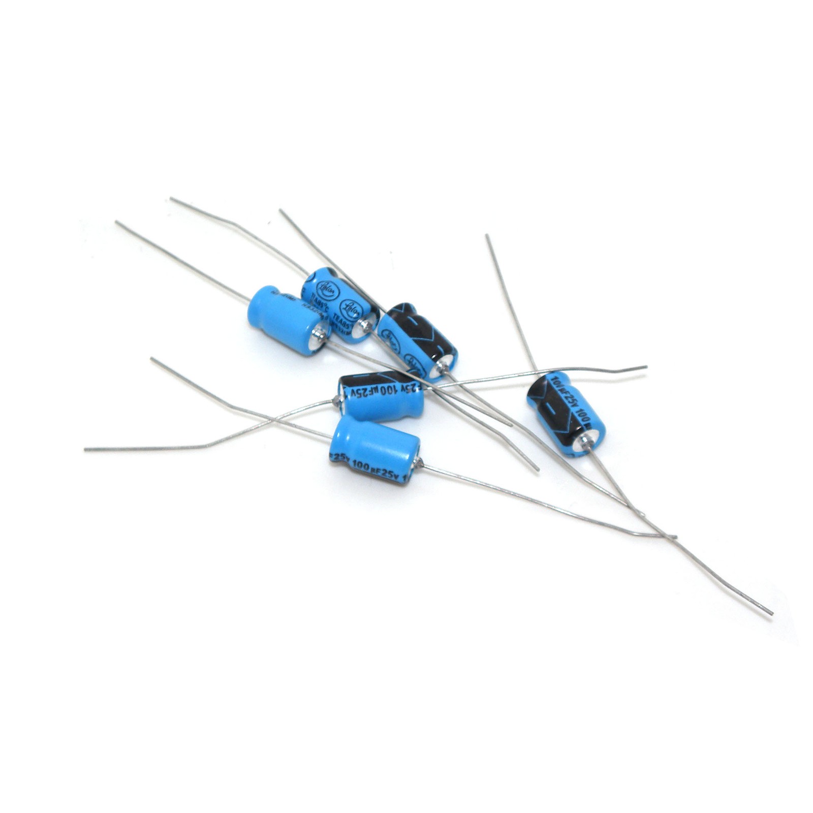 10PCS Axial Electrolytic Capacitors 25V100UF 6X12 mm