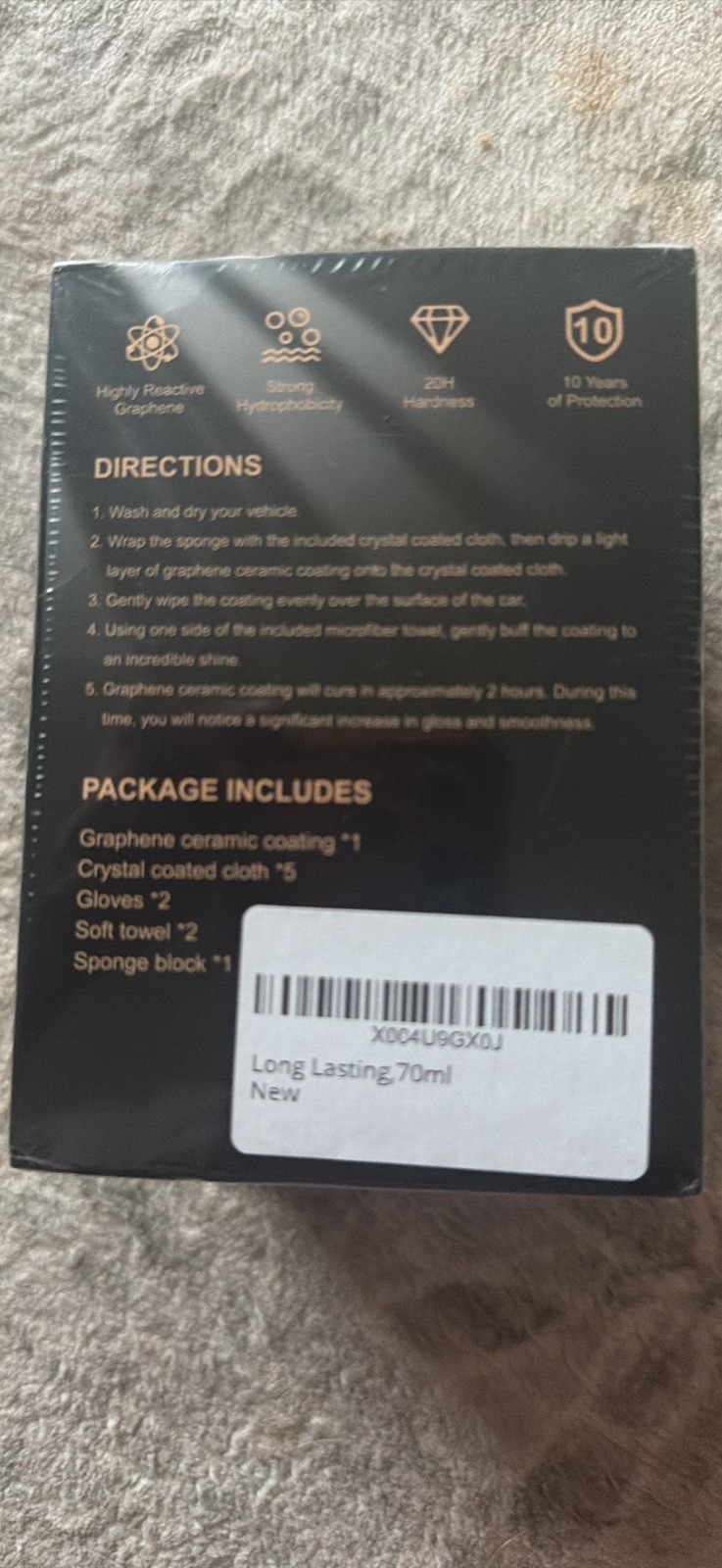 Khplffn 20H Hydrophobic Ceramic Graphene Coating, Multi-Surface, 70 mL