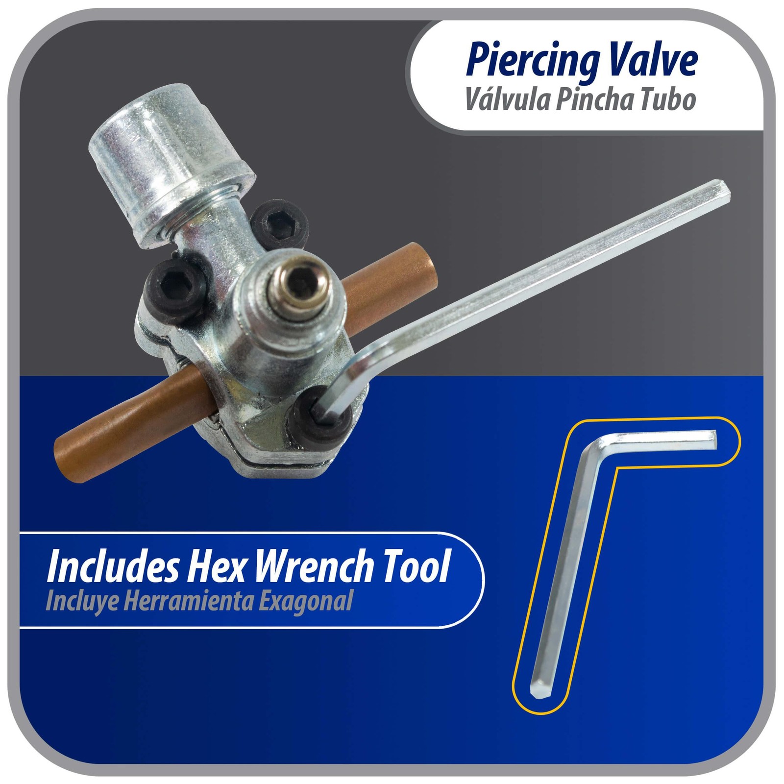 Appli Parts APT-PV110 1/4, 5/16, 3/8 in Bullet Piercing Valve kit with tube size