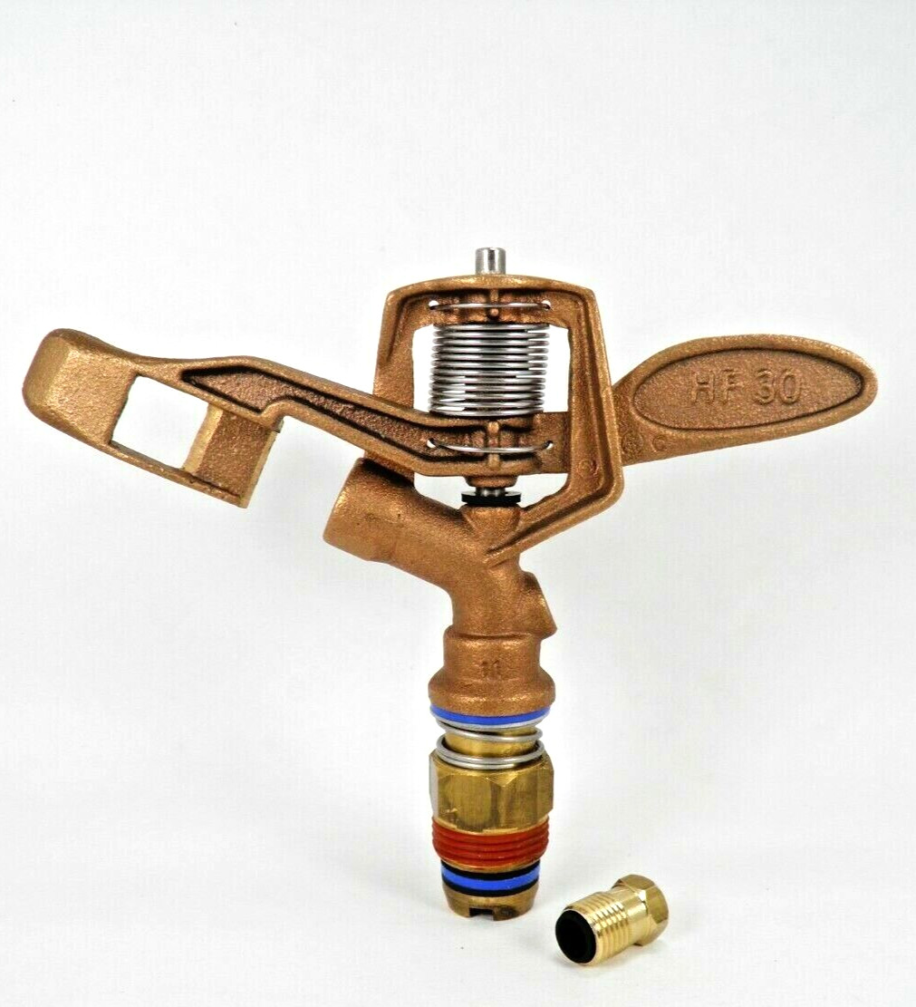 1 AQUA BURST HF-30 3/4″ HEAVY DUTY BRASS IMPACT SPRINKLERS REPLACE RAIN BIRD 30H
