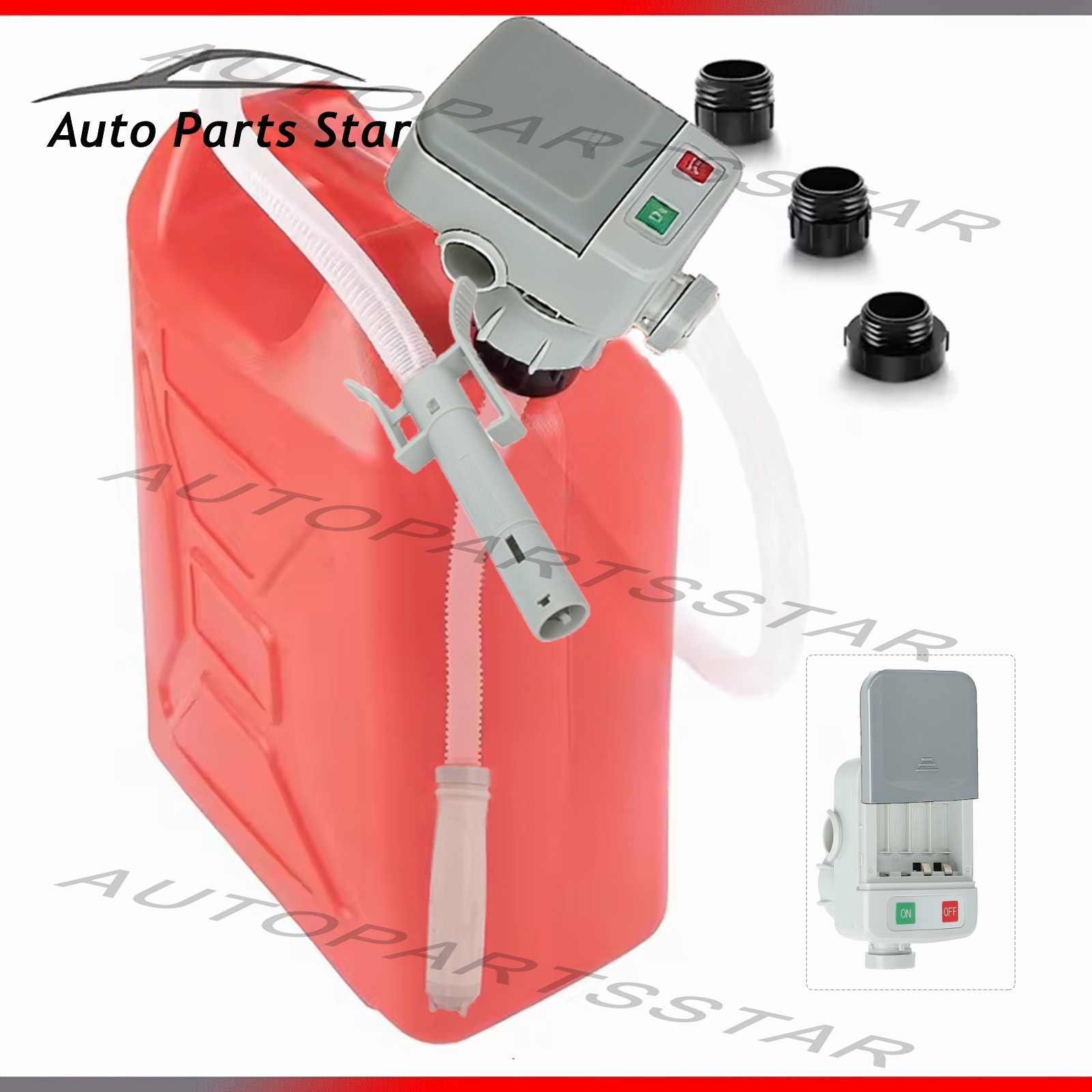 3.2 GPM Battery Powered Fuel Transfer Pump w/ Auto-Stop Extended Hose Universal