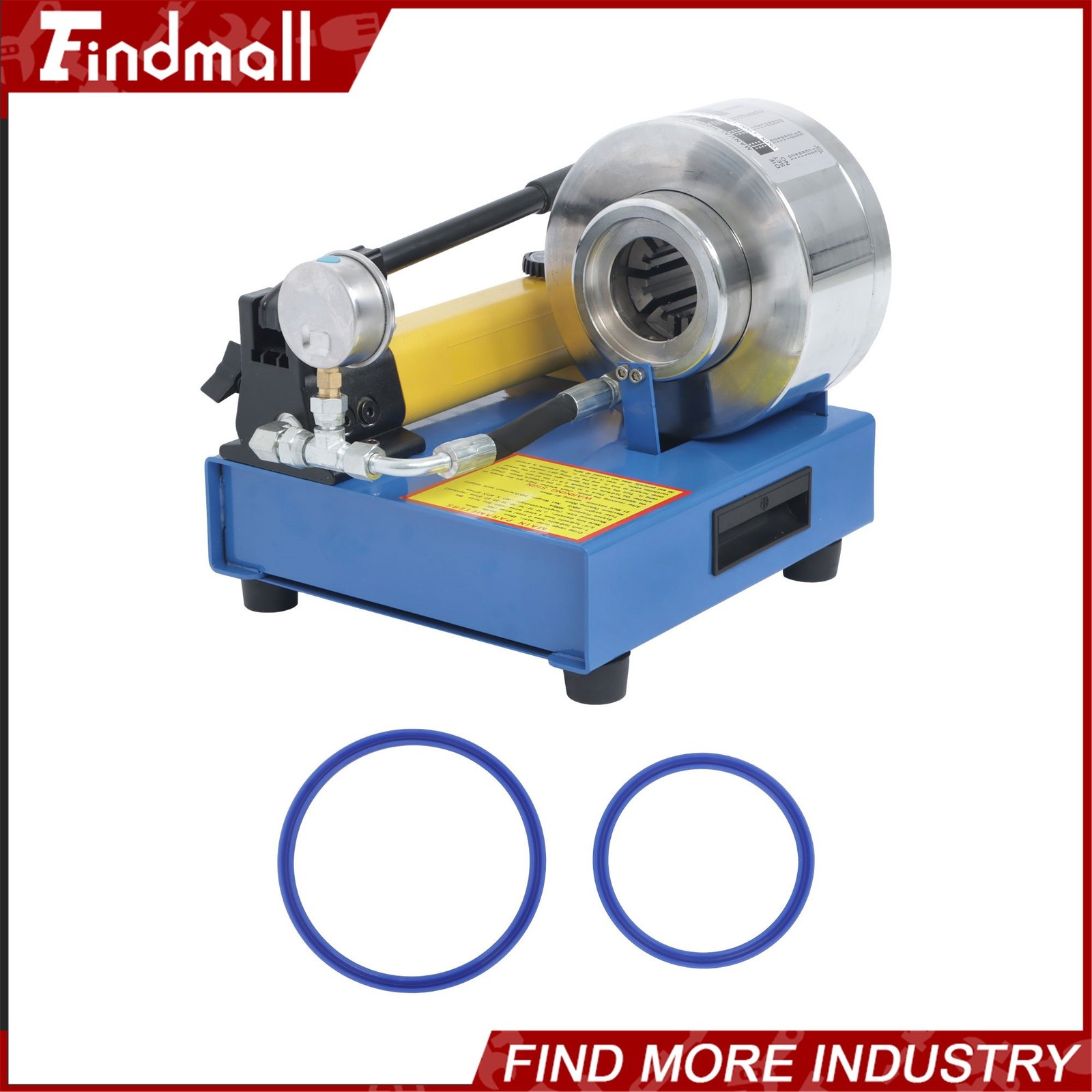 Findmall Portable Hydraulic Hose Crimper Pipe Crimping Machine with 8 Set Dies