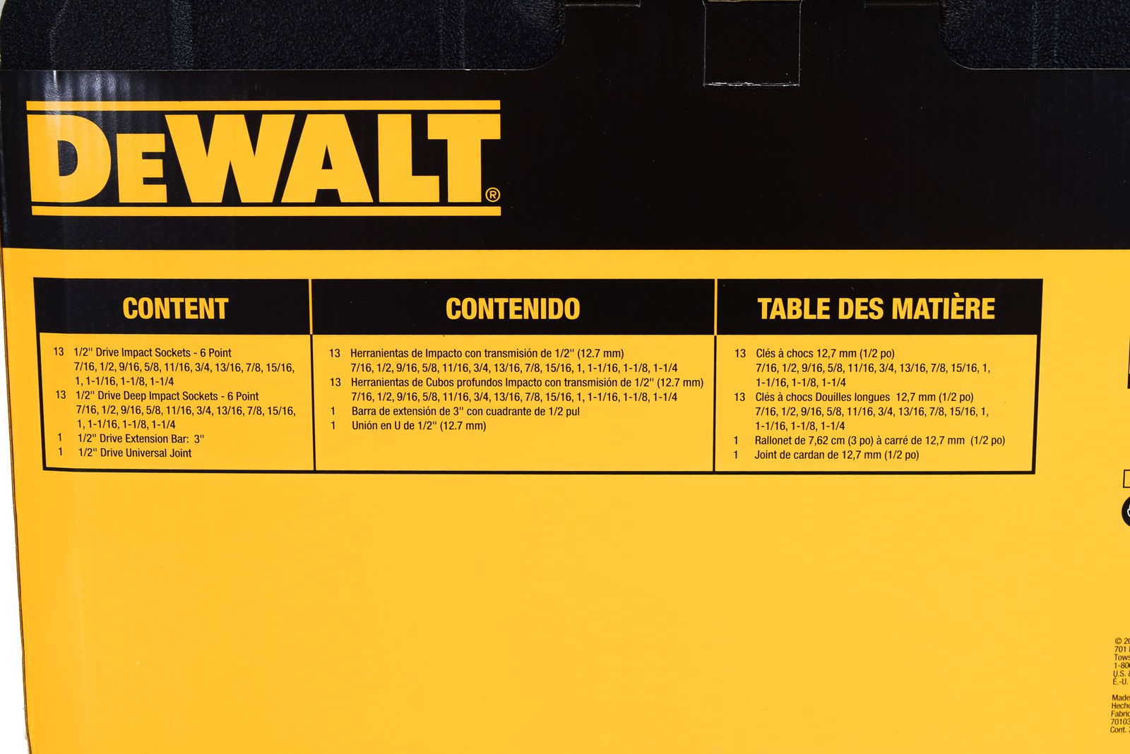 DeWalt DWMT19244 1/2″ Drive SAE Impact Socket Set (28 Piece)