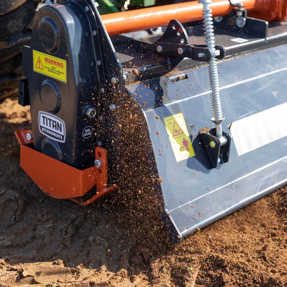 Titan Attachments 3 Point 72″ Rotary Tiller Attachment Fits Cat 1 Tractors