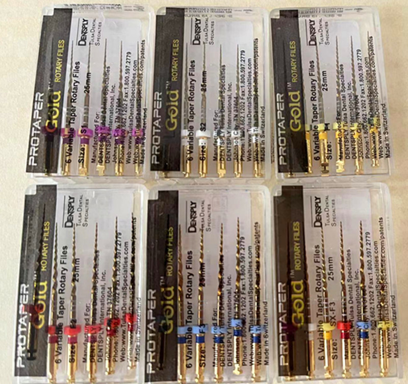 10 Packs Dentsply ProTaper Gold Rotary Files F1,F2,F3,S1,S2,SX-F3, SX19