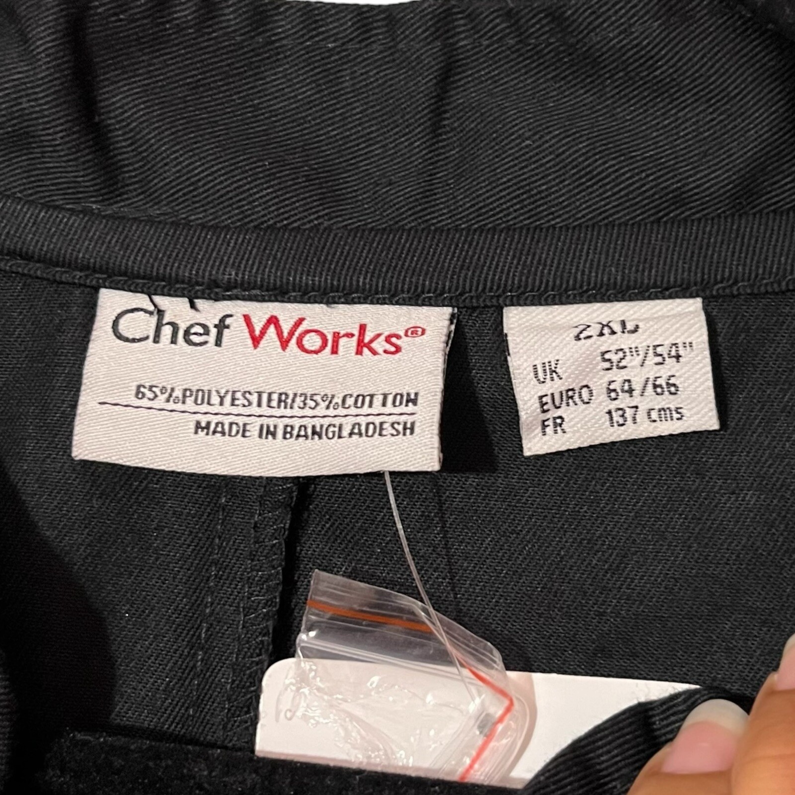 Chef Works chef’s jacket short sleeve adult men’s size 2XL black coat unisex