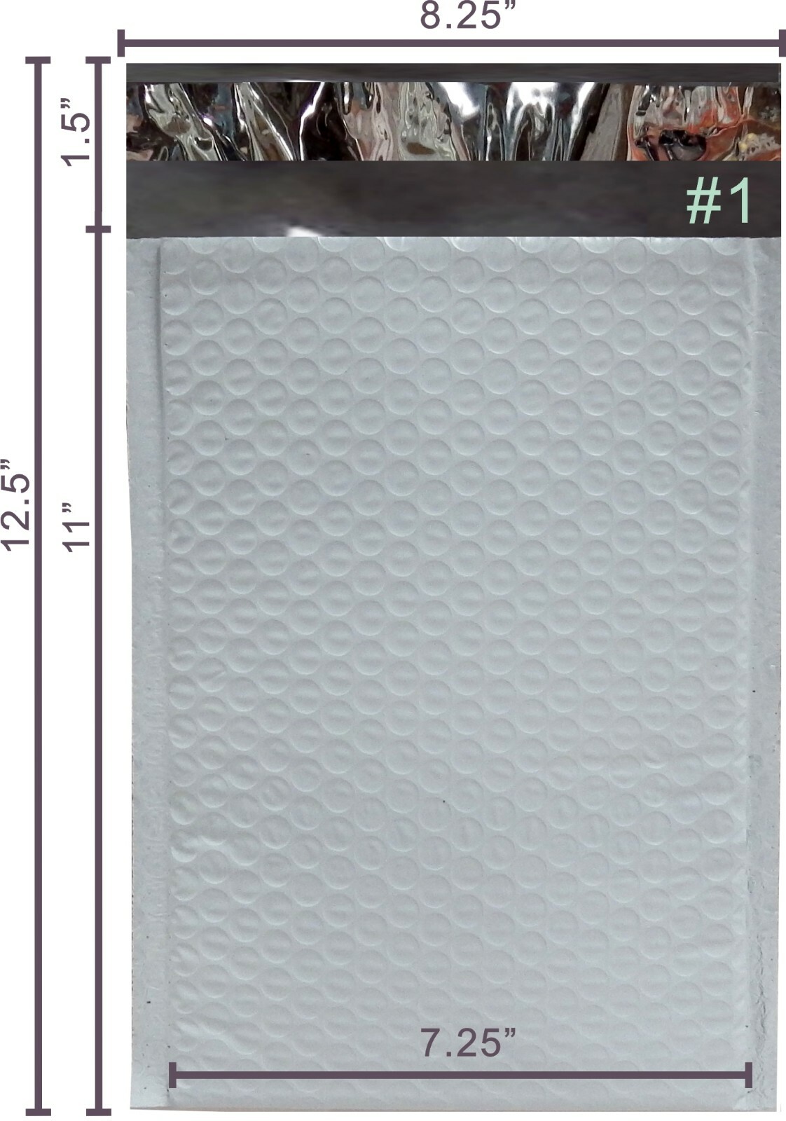 Yens® 200 #1 7.25×12 Poly Bubble Padded Envelopes Mailers Inner 7.25×11 200PM1