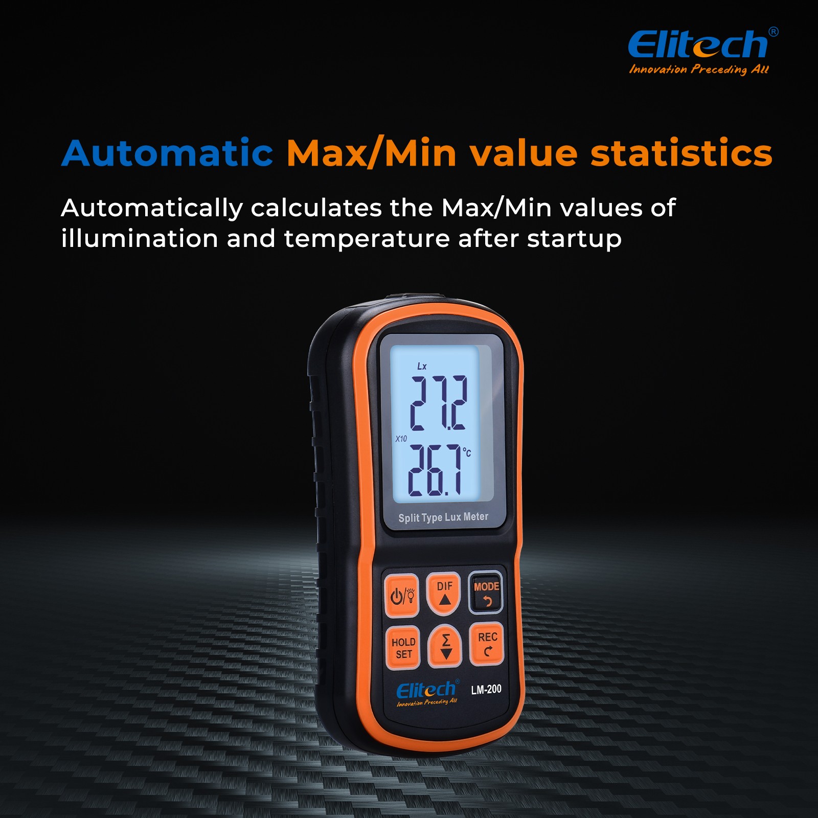 Elitech SMG-1H Refrigeration HVAC Digital Pressure Gauge Single Manifold Gauge