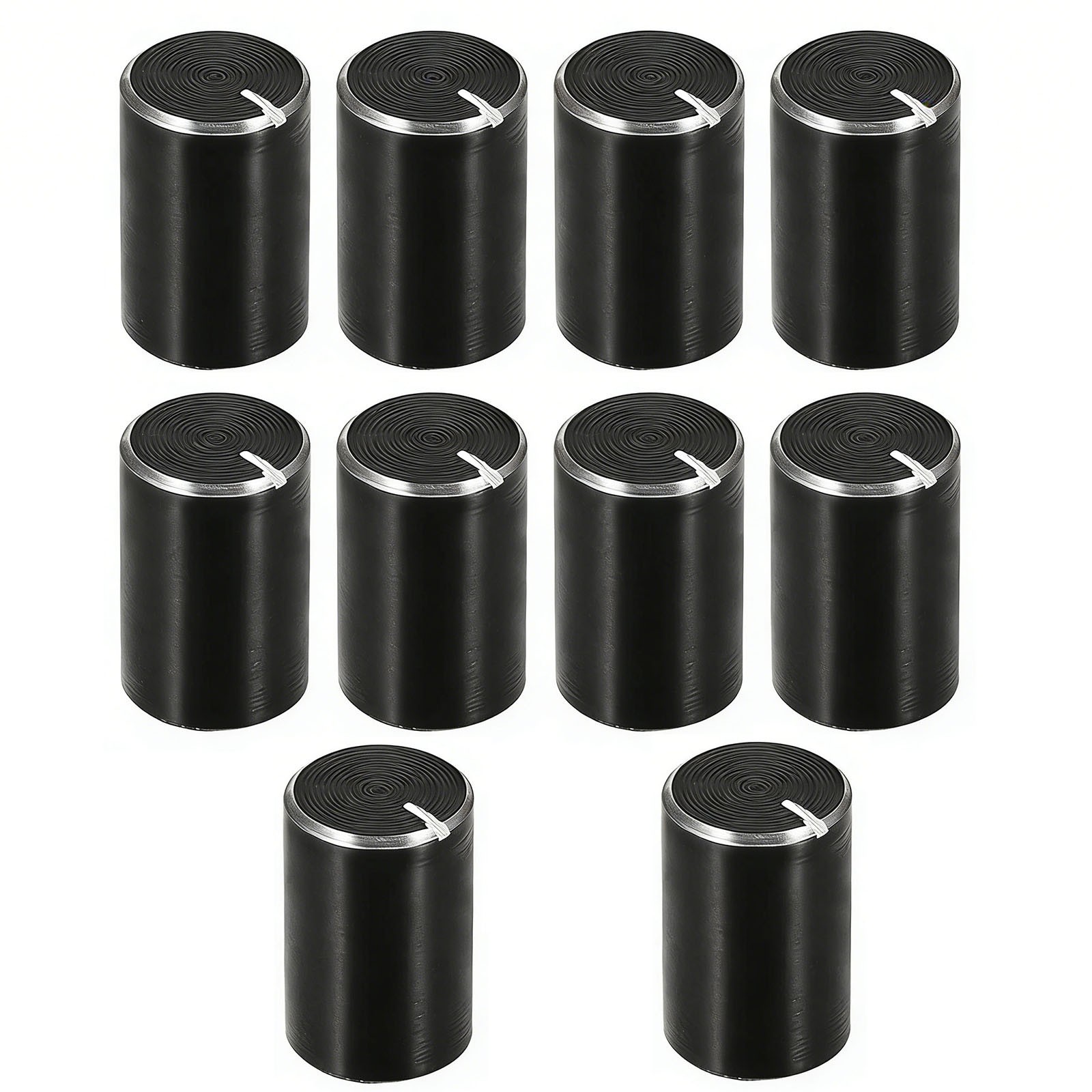 US Stock 10pc Potentiometer Knob Black Rotary Knob 10mmx15mm Volume Control Knob