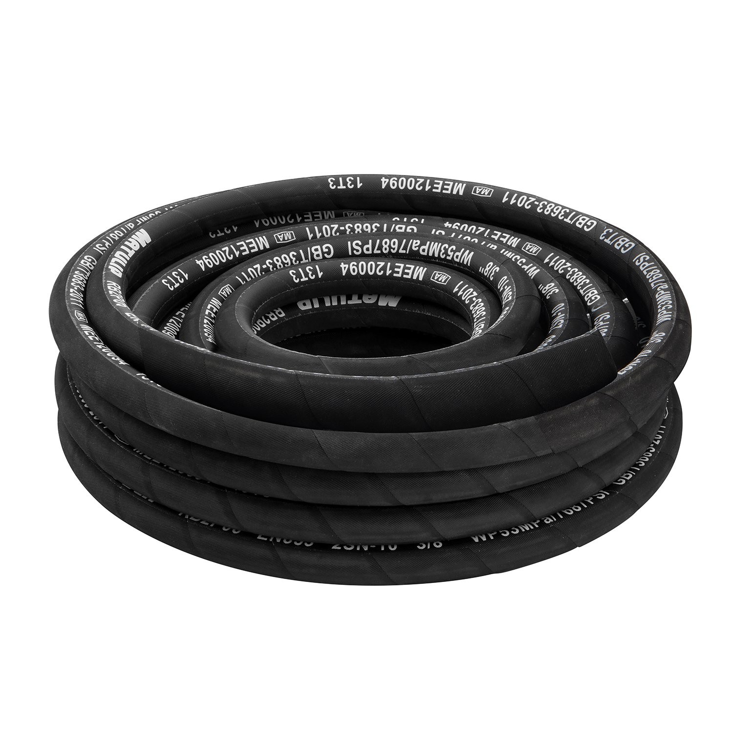 33FT 3/8″ Hydraulic Hose with 16PCS Hydraulic Hose Fittings, 2-Wire Braided Tube