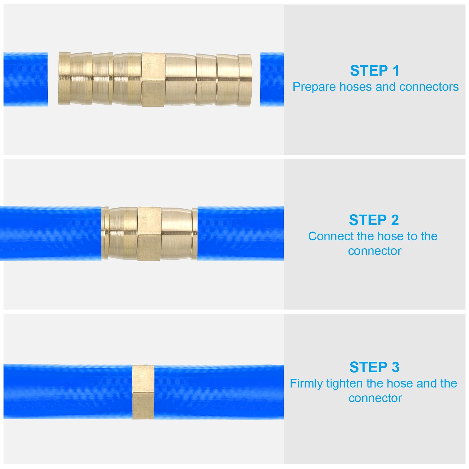 5 x 5/8″ Brass Hose Barb Fitting Straight Barb Union Fittings Metals Splicer