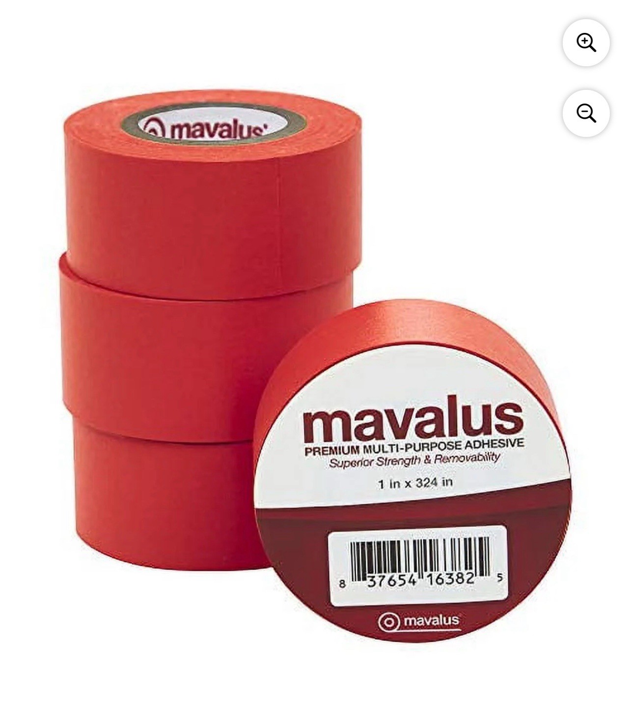 Mavalus Tape 1″ Wide X 324″ 4-Pack – Red